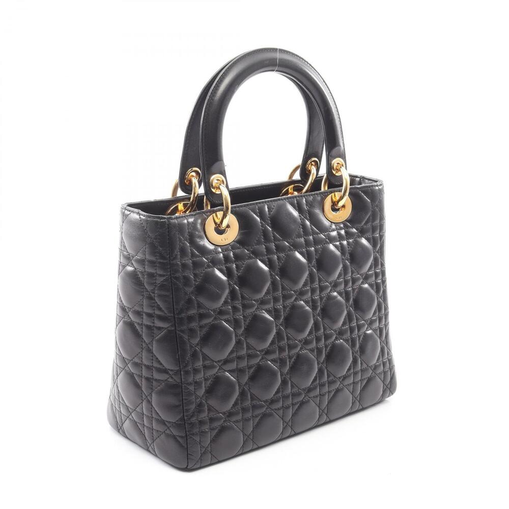 Dior black Lady Lambskin handbag 2WAY
